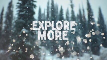 Minimalist wall art with the quote "Explore More" set over a scenic backdrop, perfect for travel blogs or promotional material.