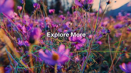 Minimalist wall art with the quote "Explore More" set over a scenic backdrop, perfect for travel blogs or promotional material.