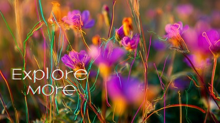 Minimalist wall art with the quote "Explore More" set over a scenic backdrop, perfect for travel blogs or promotional material.
