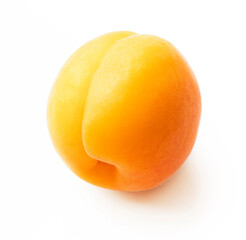Fresh apricot fruit isolated on white background with clipping path.