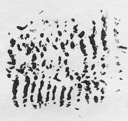 Abstract hand-drawn ink dot texture. Unique black and white pattern for packaging, cosmetic labels, socail media, poster design. Minimal calligraphic doodle style.