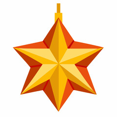 Obraz premium Geometric six pointed star ornament in warm tones