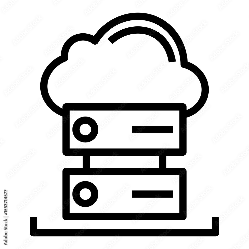 Poster server vector icon