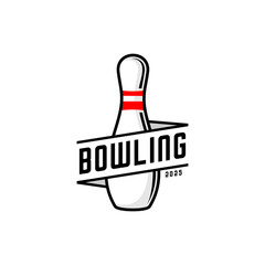 BOWLING PIN SPORT ON WHITE BACKGROUND 