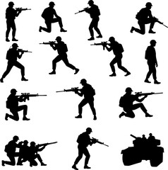 Mountain Warriors Silhouette Vector" vector