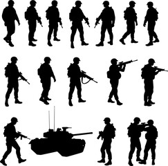 Mountain Warriors Silhouette Vector" vector