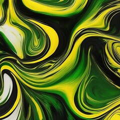 Artistic illustration in fresh green and yellow colors