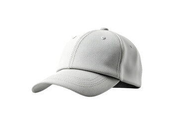 Fototapeta premium PNG Plain gray baseball cap on black background