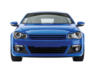 Naklejka premium blue car front view isolated on transparent background png