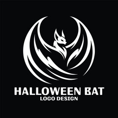 Halloween Bat Vector Logo Design