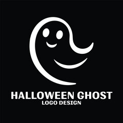 Halloween Ghost Vector Logo Design