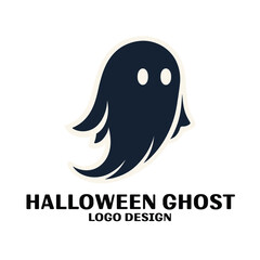 Halloween Ghost Vector Logo Design