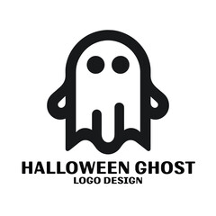 Halloween Ghost Vector Logo Design