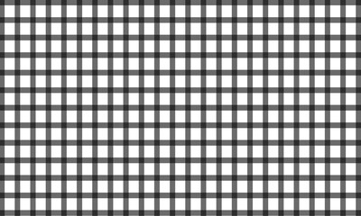 Soft black gingham pattern featuring a classic checkered grid layout with transparent background