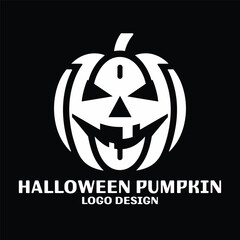 Halloween Pumpkin Vector Logo Design