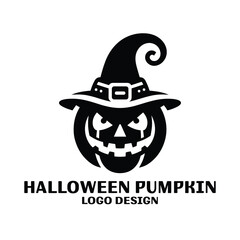 Halloween Pumpkin Vector Logo Design