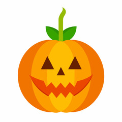 Simple cartoon jack o lantern halloween pumpkin