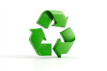 Obraz premium Three-dimensional recycling symbol.