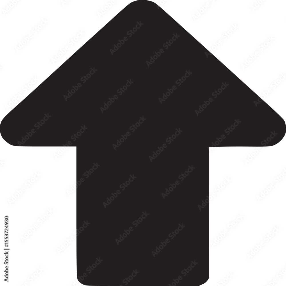 Poster black up arrow direction icon vector illustration simple design for navigation interface and ui elem
