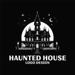 Haunted House Vector Logo Design