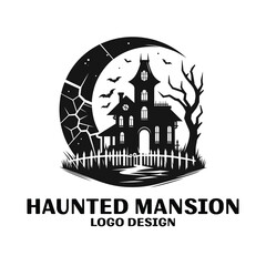 Haunted Mansion Vector Logo Design