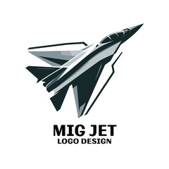 Mig Jet Vector Logo Design
