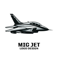 Mig Jet Vector Logo Design