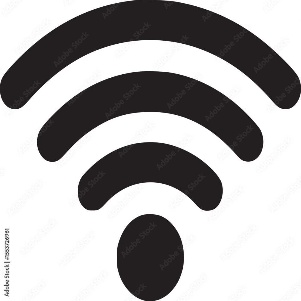 Poster wifi connection signal icon wireless internet network hotspot access point technology symbol vector 