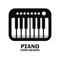 Piano Vector Logo Design