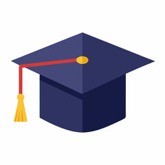 Flat icon of a graduation cap