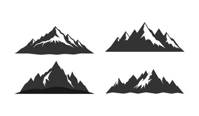 A set of mountain vector art illustration