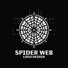 Spider Web Vector Logo Design