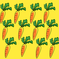 Illustration of fresh carrot, carrots vector icons or carrot illustration 