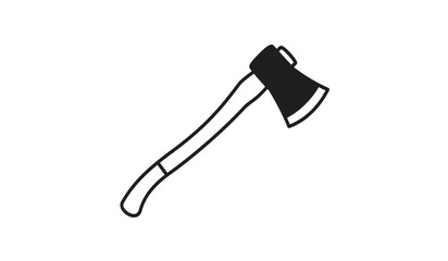 Wooden axe, axe with handle vector, axe tool icon