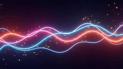 Abstract colorful wave background. Generative Ai.