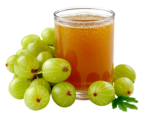 Vibrant Gooseberry Amla Juice on Clean Surface