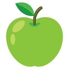 Fresh Apple vector icon on white background