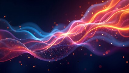 Abstract colorful wave background. Generative Ai.