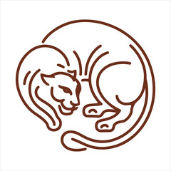 Panther Minimal Silhouette Illustration Design