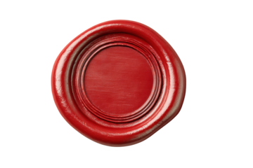 PNG Red wax seal stamp with blank center for customization