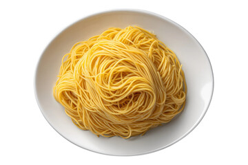 PNG Plate of uncooked spaghetti noodles in white bowl