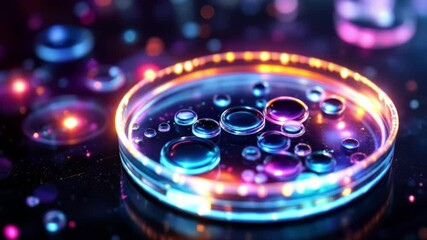 Glowing colorful party glasses with champagne, water, and wine in a vibrant disco setting 4k Animation video - Powered by Adobe