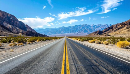 Naklejka premium Empty Road Passing Through Death Valley National Park