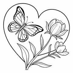 Obraz premium heart with flowers
