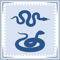 Fototapeta premium Snake silhouette Snake Icon Snake silhouette illustration