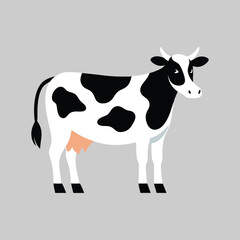 Cow clipart colorful vector art illustration