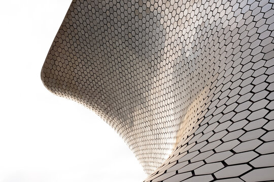 Detail of museo Soumaya at Carso Plaza. Mexico City