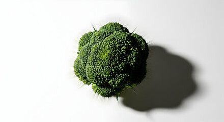 Vibrant Broccoli Floret Isolated On White Background For Healthy Food Concepts