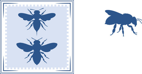 Wasp silhouette Wasp Icon Wasp silhouette illustration