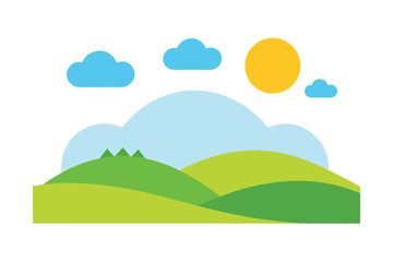 Obraz premium landscape with mountains and clouds